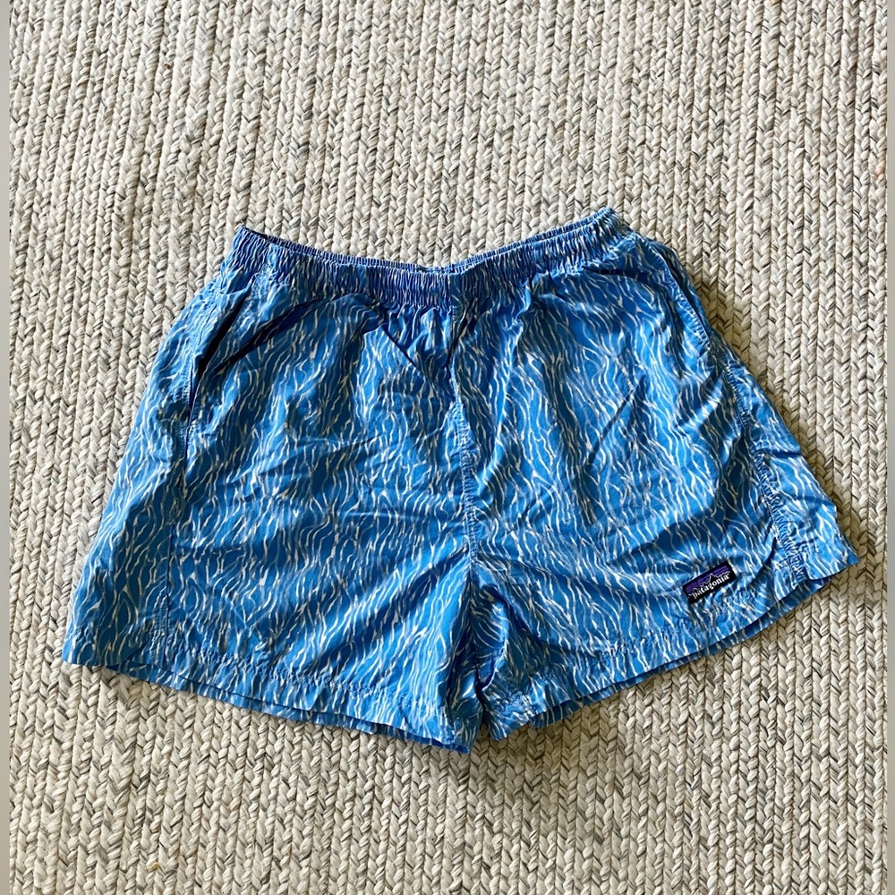 Patagonia baggies women’s blue pattern